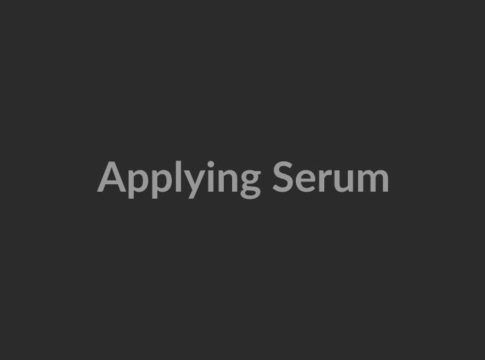 Skincare Home - Applying Serum